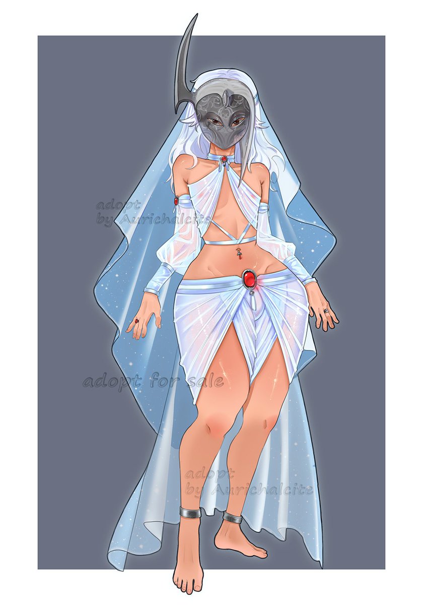 aurichalcite_'s tweet photo. 🌙 Absol priest pokeadopt  

sb 15$   
mi 1$   
ab 260$      

I really love Absol. Although, in this specific design, the mask is the only thing that reminds of him x)

(1/2)   
 #adoptables #adoptable #adopts #oc #pokemon #absol #femboy #adoption #sfw https://t.co/x5Ue8n6YjD