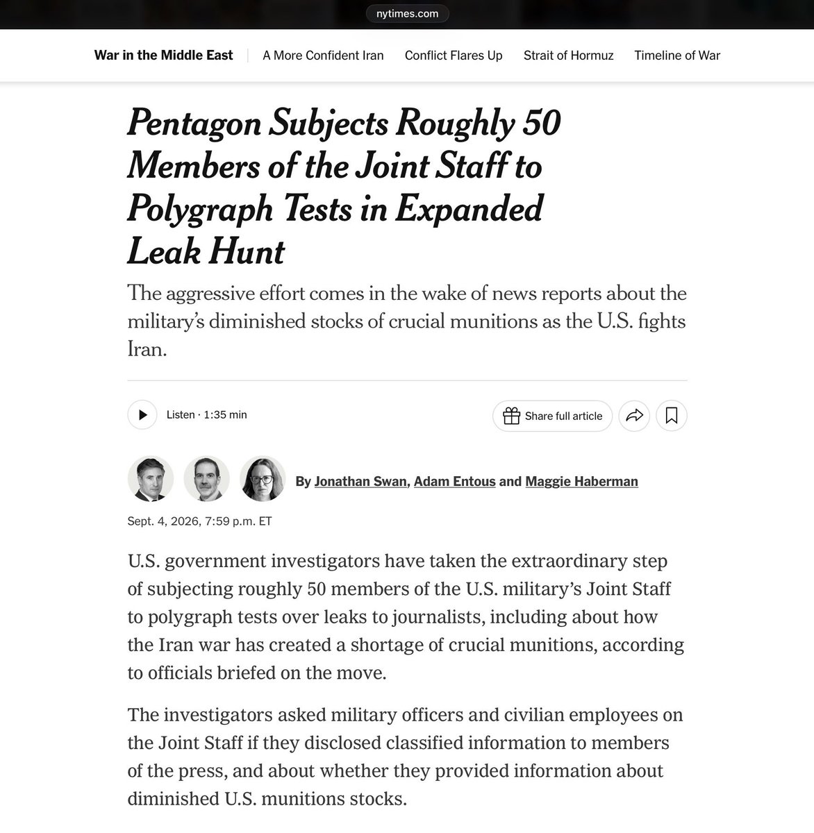 jimstewartson's tweet photo. Pete Hegseth is destroying the U.S. military.

He is obsessed with turning it into a christofascist, white supremacist murder machine that will follow his illegal orders no matter what they are.

He is systematically eliminating normal people.

GIFT LINK:
https://t.co/Q3gqpTBfMy https://t.co/V5gxUtdzWW