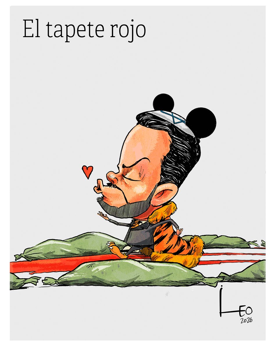 Casa_Macondo's tweet photo. Tapete rojo

El presidente Abelardo de la Espriella convierte todo en espectáculo. Tras el bombardeo en Guaviare, caminó entre los cadáveres para exhibir su triunfo militar. La muerte es un escenario más de la «Patria Milagro», una pasarela donde no importa si caen menores de edad reclutados forzosamente, es la política de seguridad denominada el «milagro del amor».

Caricatura por @Pata_Leo