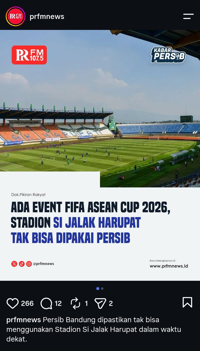 GOL_VERSE's tweet photo. 🚨 WAIT!!! ADA YANG JANGGAL GA SIH? 👀

Persib tidak bisa menggunakan Stadion Si Jalak Harupat (SJH) untuk menjamu PSM pada 6 September.

Tapi di sisi lain, Persija bisa menggunakan GBK untuk menjamu Persib pada 12 September. 🤔

Padahal, SJH dan GBK sama-sama masuk dalam daftar venue FIFA ASEAN Cup 2026.

❓Terus, apa yang membedakan kondisi kedua stadion ini?