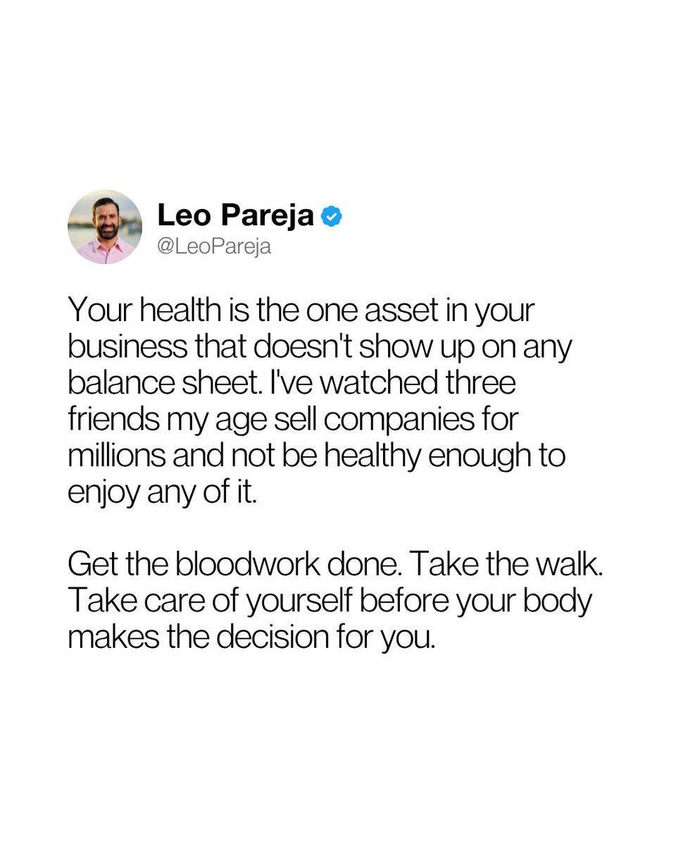 leopareja's tweet photo. Your body doesn't care how much money you made. https://t.co/EiNHWYwhnY