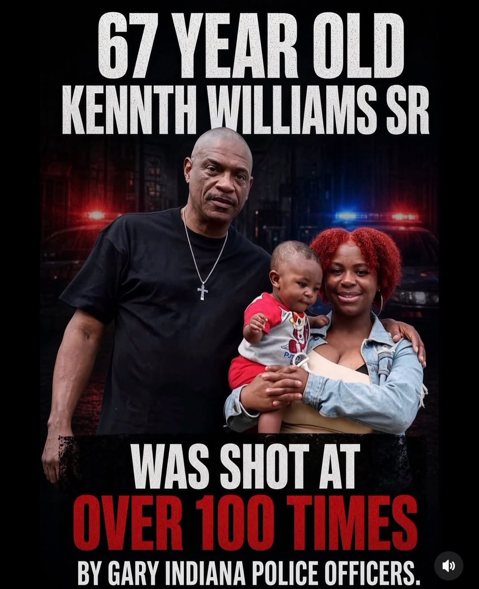 igotdajuice365's tweet photo. 67 year old Kenneth Williams Sr was fatally shot last Friday in Gary by police officers and Lake County, Indiana sheriff’s deputies while working a security guard shift near City Hall.

Our elder was a security guard for over 10 years and those cowards emptied their magazines, murdering him on his son’s birthday. Over 100 shots were fired.

JUSTICE FOR KENNETH WILLIAMS SR!