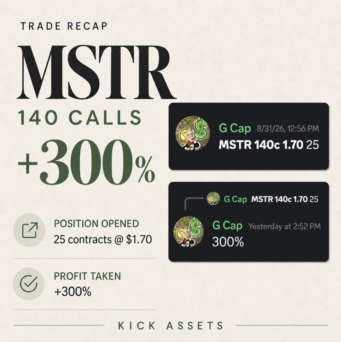 kick_assets's tweet photo. Two trades, two big runners. 🚀

MSTR +300% • SNDK +605%

Want our trade alerts? Join Kick Assets with a free 3-day trial, link in bio.

#KickAssets #MSTR #SNDK #OptionsTrading #TradeAlerts #spx https://t.co/kqtqu67XWN