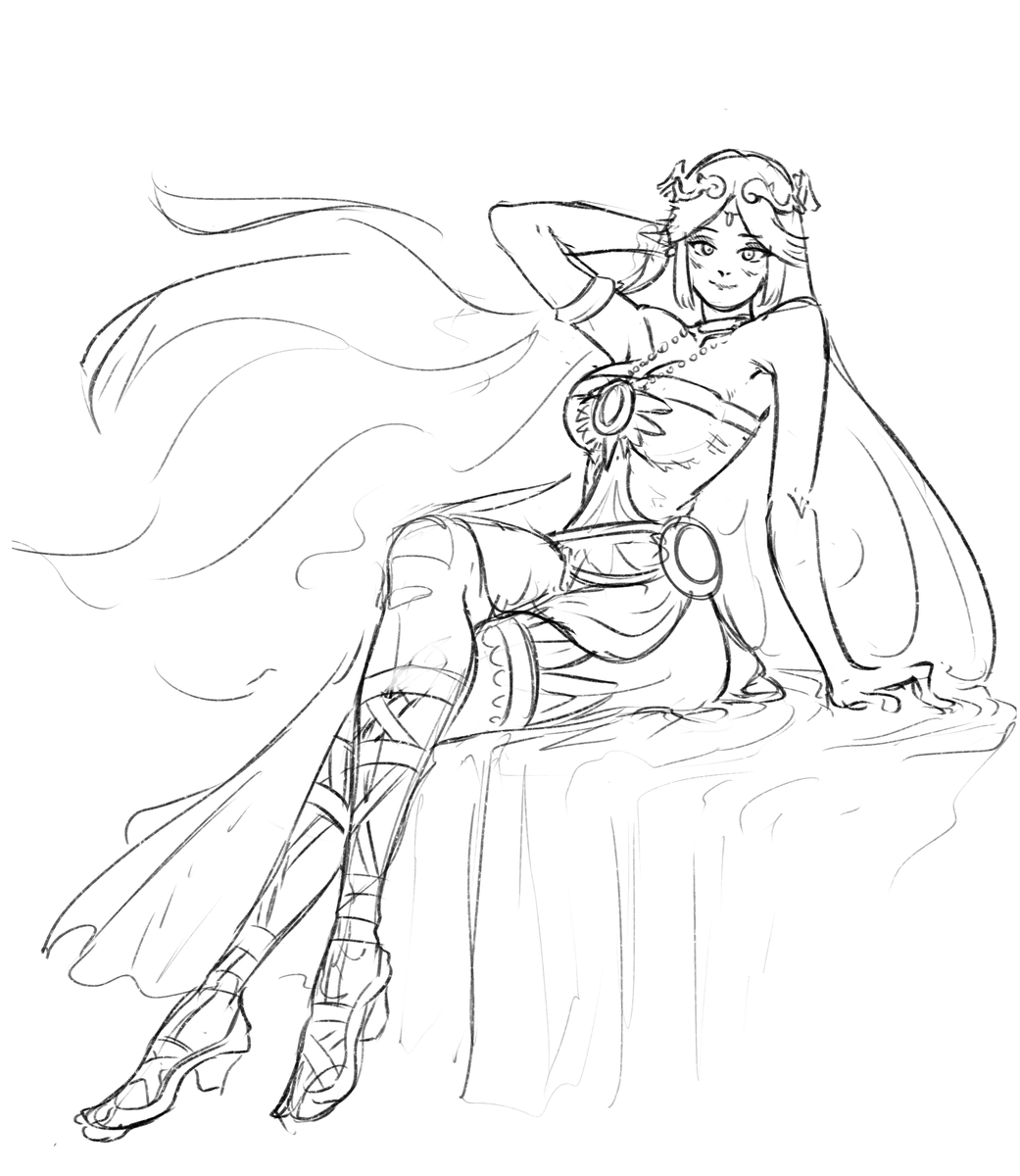 monsares's tweet photo. small Palutena sketch https://t.co/TeRanpX0k8