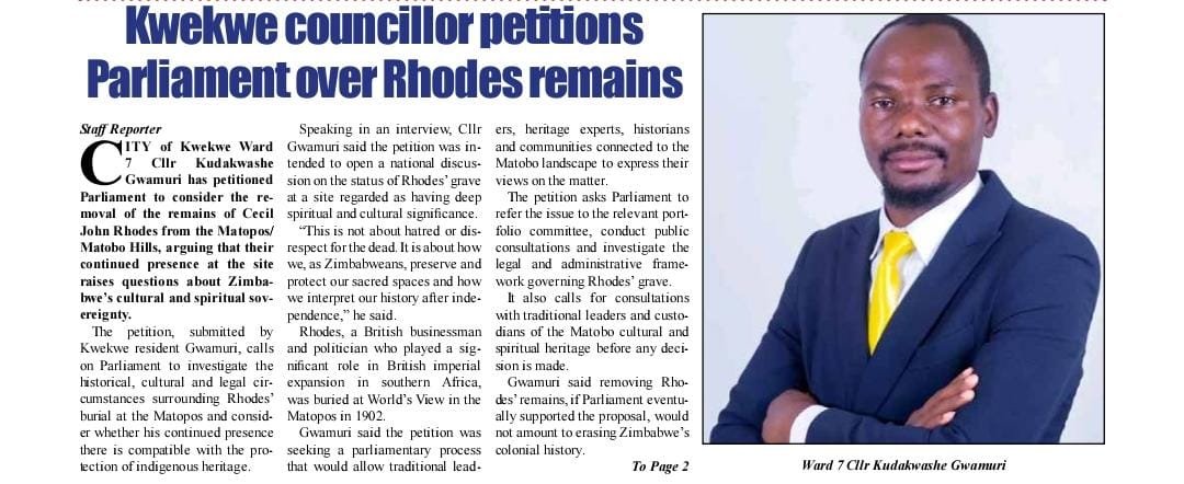 MGwamuri's tweet photo. A question for Zimbabwe and Britain:
If African spiritual artefacts and even the remains of our ancestors can be taken to museums in the name of preservation, research and education, why must Cecil John Rhodes remains continue to occupy a sacred Indigenous landscape at Matobo? https://t.co/hFjU3vPYtG