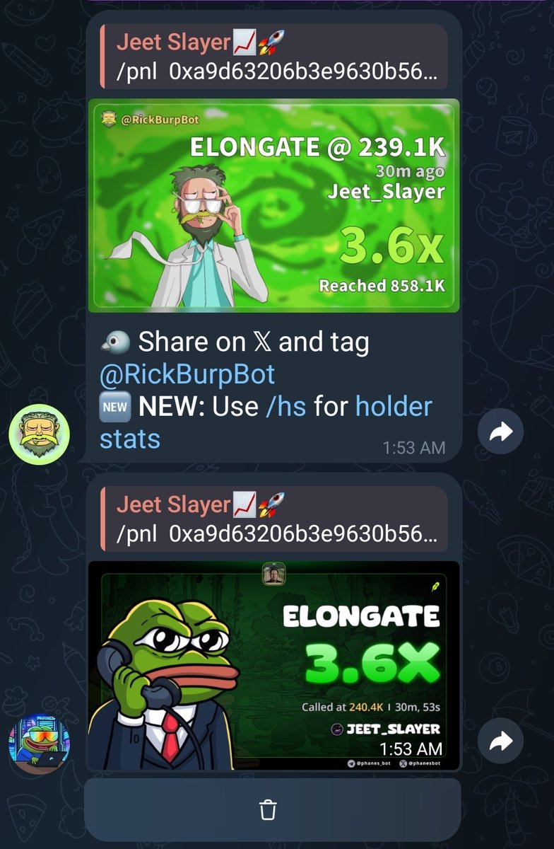 Jeetslayer00's tweet photo. 3.6X PROFIT SECURED 💯 $ELONGATE

PRIVATE TG CHADS STAY PRINTING 💥 

0xa9d63206b3e9630b567068fdb6dd88a24e5c1e18 https://t.co/BPnCzpAHiv