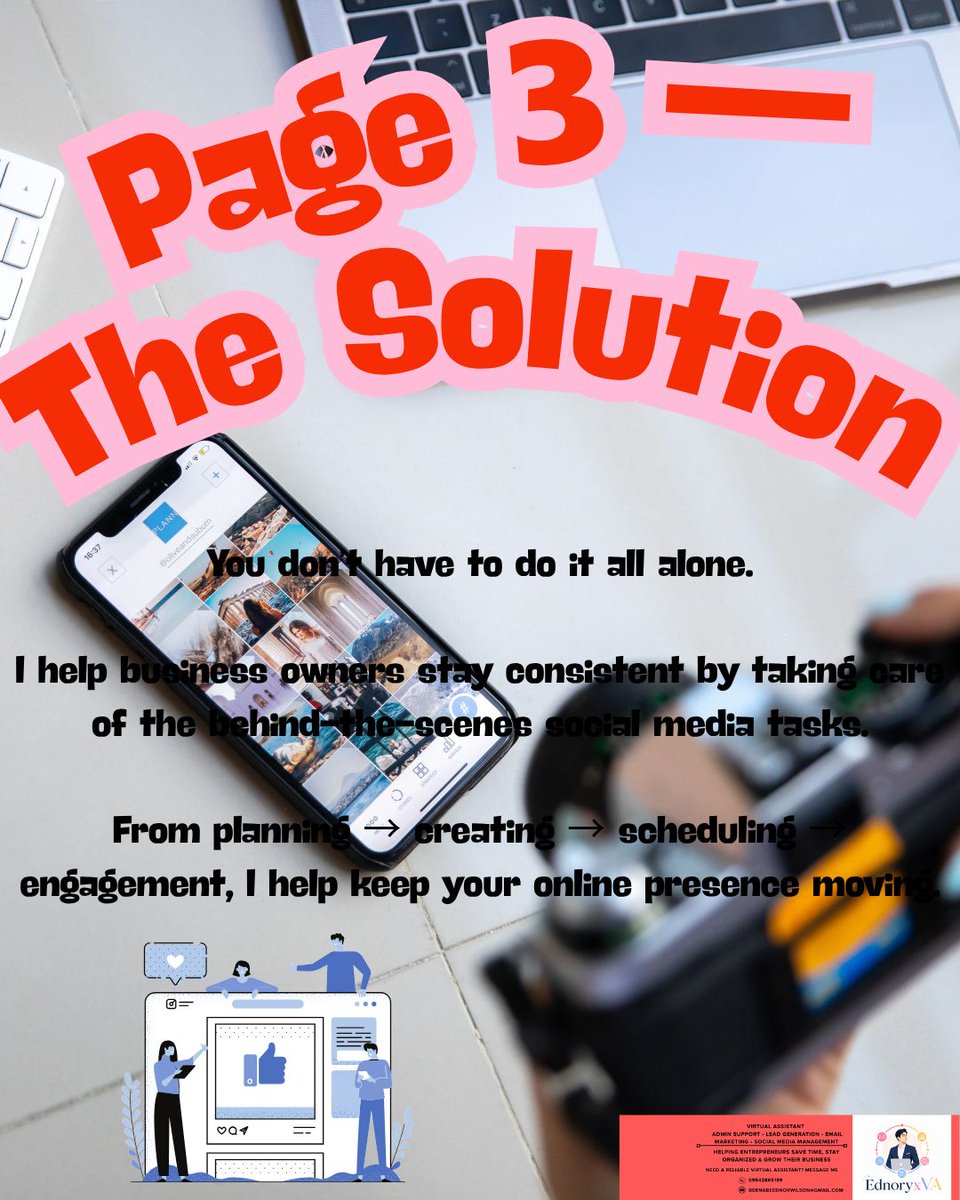 bernabeednor's tweet photo. Social Media Shouldn’t Feel Like a Second Full-Time Job.
Content calendars, captions, hashtags, and engagement can quickly take over your day.

SOCIAL MEDIA SUPPORT — Stay consistent online without the daily overwhelm. https://t.co/ZDyBPGUu57