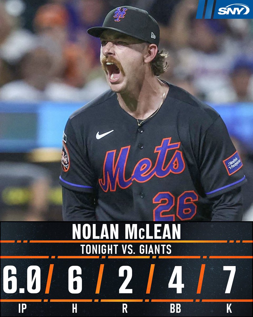 SNY_Mets's tweet photo. Nolan McLean has a 1.87 ERA in his last 12 starts 🔥 https://t.co/RiG0xMyp9r