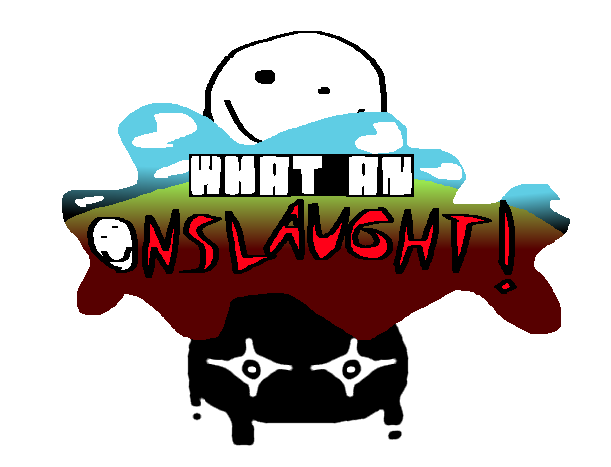 GlonkerBonkers's tweet photo. What an ONSLAUGHT! mod concept + logo #fnfbob #bobfnf #bobsonslaught #literallyeveryfnfmodever #202X #supermariowithhisdingalingout https://t.co/esRiL882WC