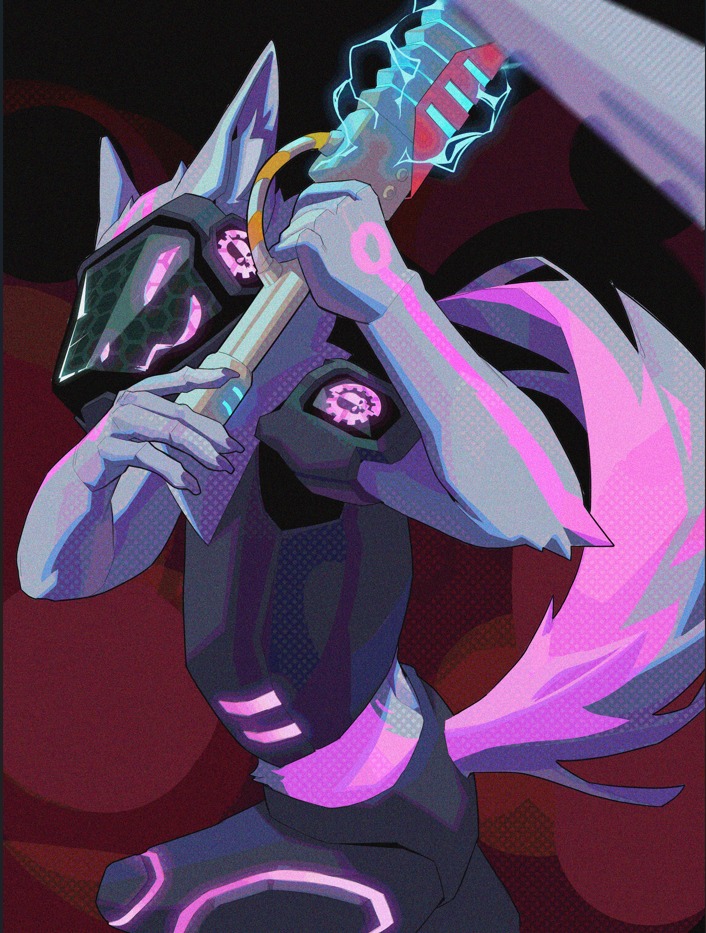 itsblushdiary's tweet photo. Commission complete⚡🩷

This piece has such a striking futuristic vibe! The glowing neon details, cybernetic design, and dramatic pose really make the whole character stand out🔥🦾

 #CyberFurry #SynthArt #AnthroArtwork #FurryIllustration #DigitalCharacterArt #FurryCommunity https://t.co/yVWXbUi0Kx