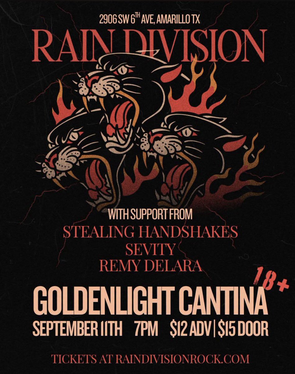 ResoluteRecs's tweet photo. 📢 JUST ANNOUNCED! @S_Handshakes 🤝 will be performing live next Friday, September 11th at Goldenlight Cantina in Amarillo🔥Don’t miss out 🎟️ https://t.co/0vUCghbp3F
#stealinghandshakes #rock #texas #panhandle #westtexas #amarillo #liveshow #RepúblicaDominicana #radio #iptvuk https://t.co/Hdka7raI1q