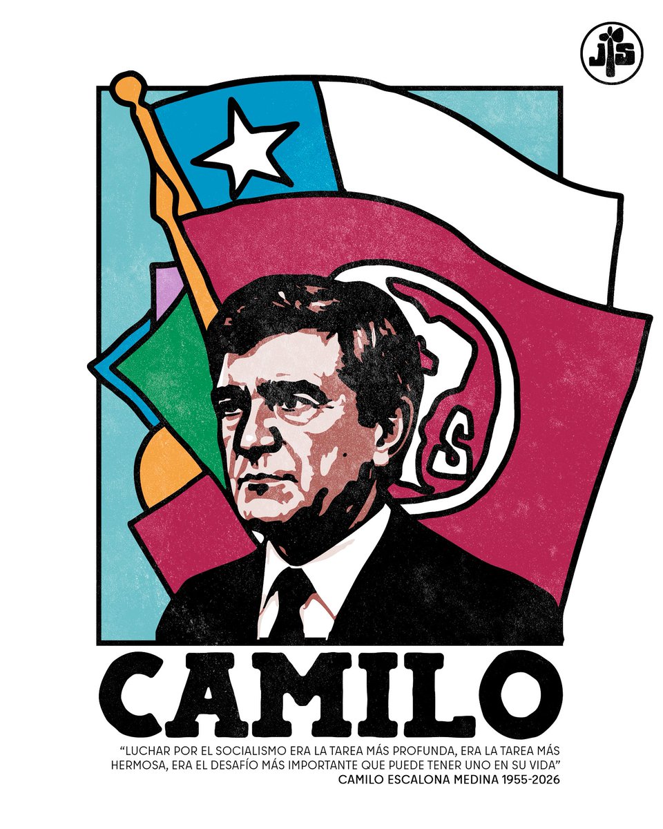 JS_Chile's tweet photo. Hoy el socialismo está de luto. 
Honor y gloria compañero Camilo Escalona (1955 - 2026). https://t.co/vTL1hv2Vee