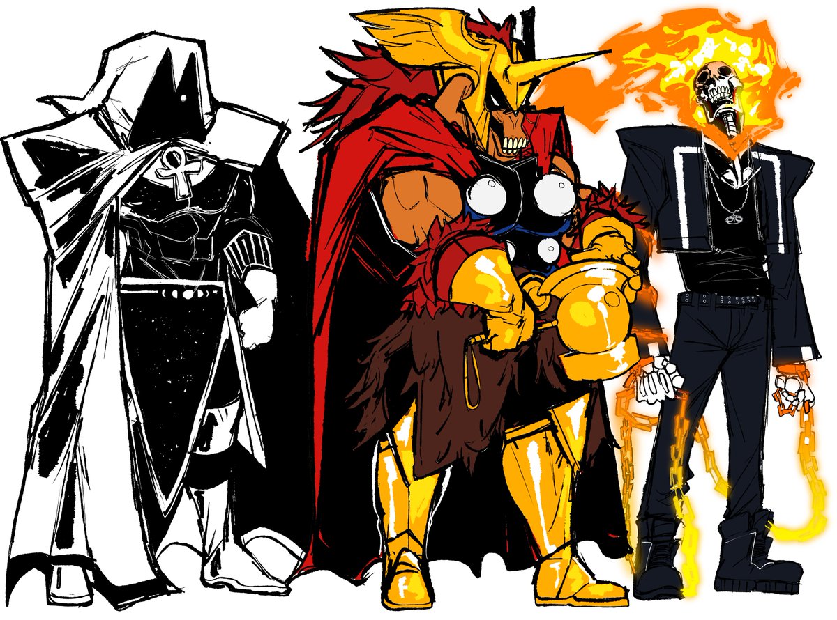 Izzy5140's tweet photo. MOON KNIGHT, BETA RAY BILL AND JOHNNY BLAZE https://t.co/bBP2BCxmGe