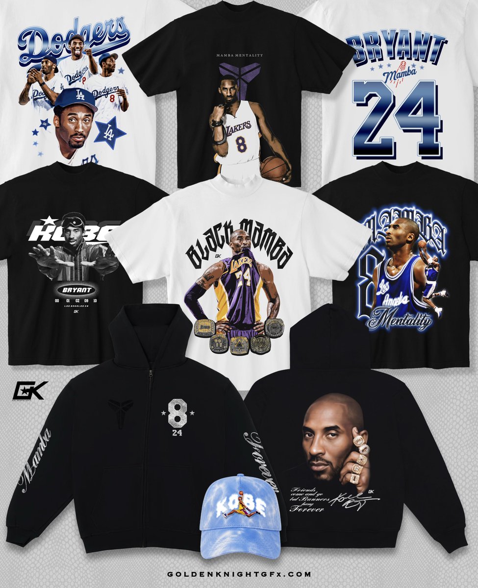 ShopGKMerch's tweet photo. All Mamba Day extra items have been posted! Whatever is there is all that is left. First come first served! Appreciate all the love &amp; support as always 🐍💜💛🙌

🔗https://t.co/2cub3pJ8l6 https://t.co/1eyijQQhTt