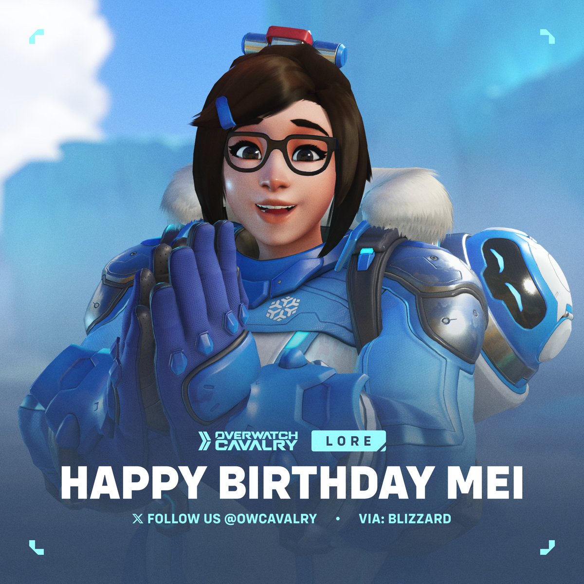 OWCavalry's tweet photo. Happy Birthday to Mei, the resilient climatologist in #Overwatch ❄️ https://t.co/LXiI0cAn5j