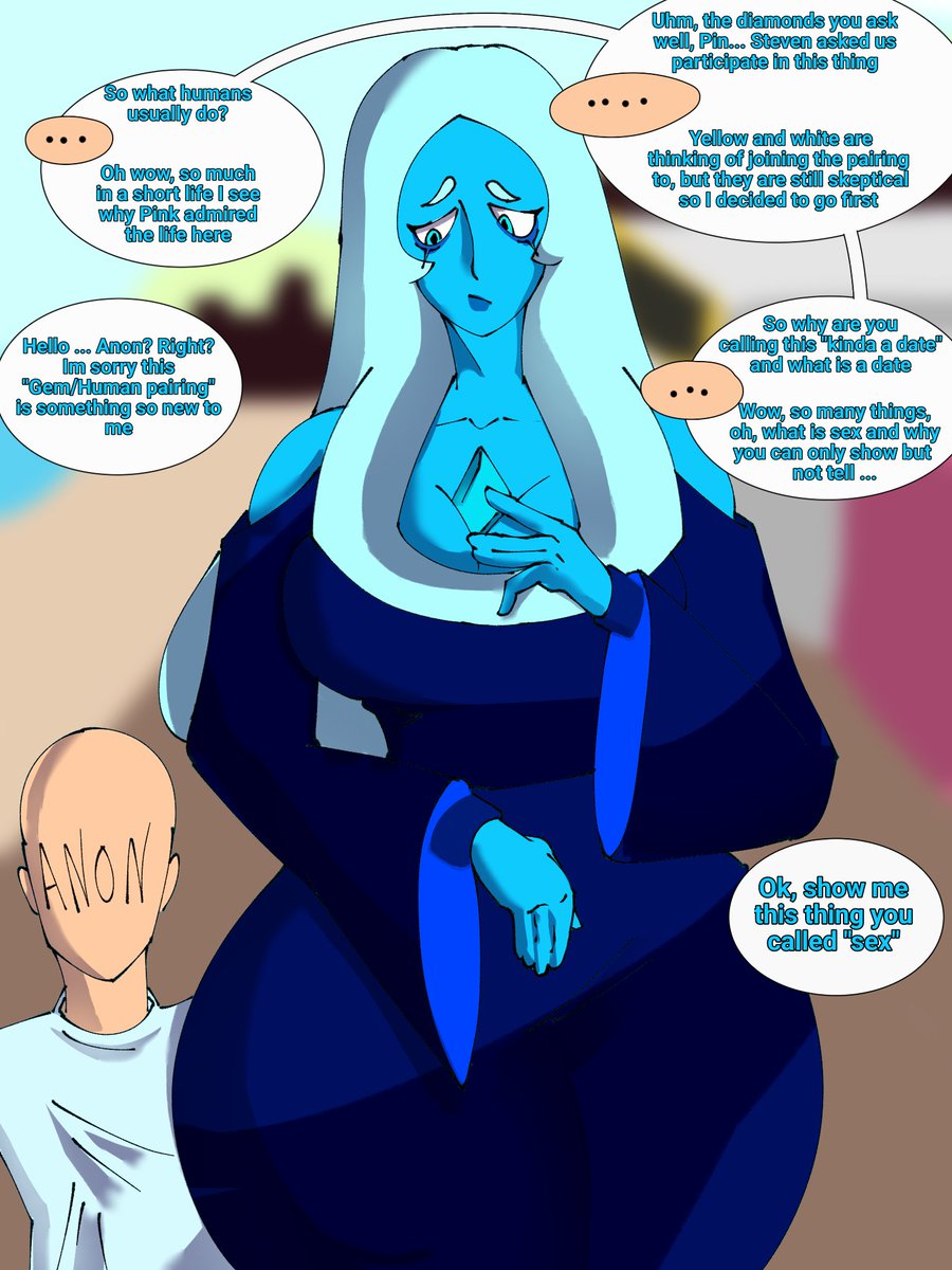 karusounsfw's tweet photo. Subject of today: Blue diamond
.
Homeworld made a program to gems get to know better the humans by make them going out, and the diamonds take some interest
.
#nsfwart #art https://t.co/Rf0Q7gAvII