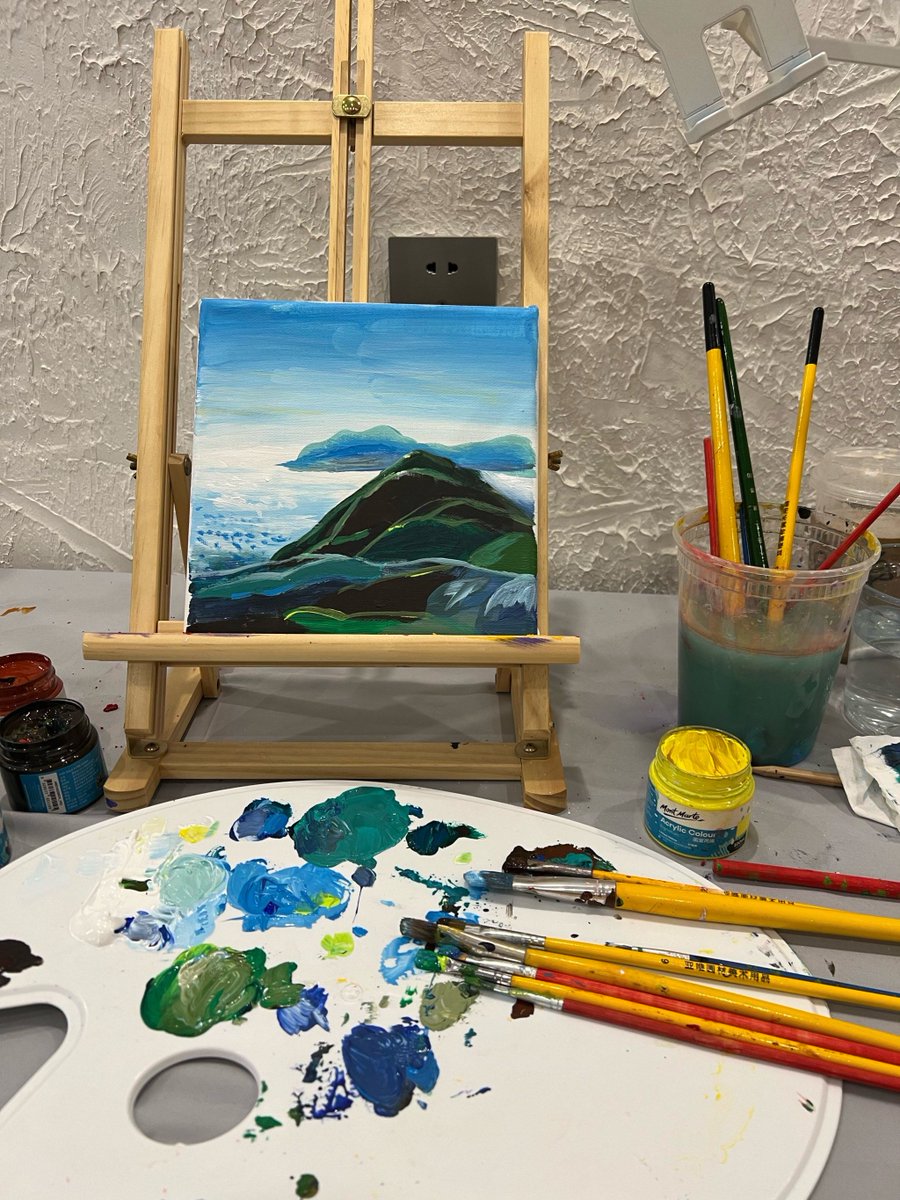 Supersaiyanraay's tweet photo. 周末邀你沉浸式体验丙烯肌理画，把喜欢的风景/情绪画进肌理里，新手也能轻松上手，手作的温度比成品更动人， https://t.co/H88Hp8Oq68