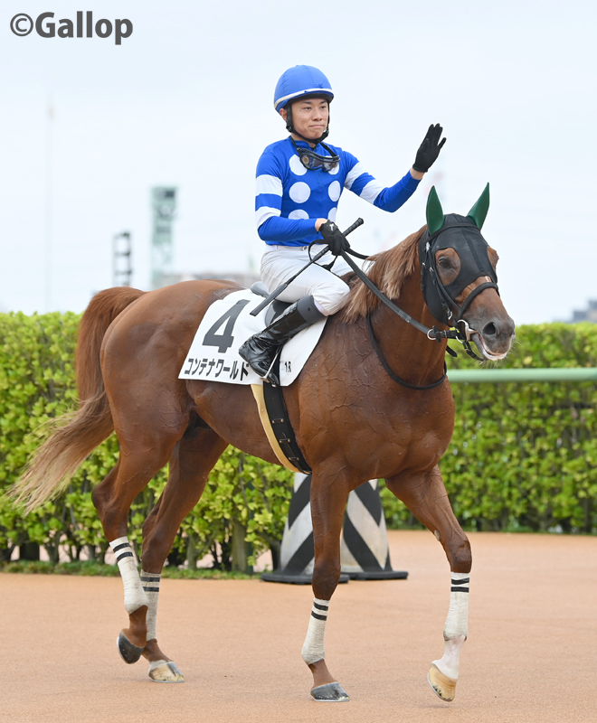 gallop_keiba's tweet photo. おはようございます！ 秋の中山開幕です☁
1R、障害オープン戦は1番人気 #コンテナワールド が勝利！ 7馬身差の圧勝！ https://t.co/dEDBi9crl2