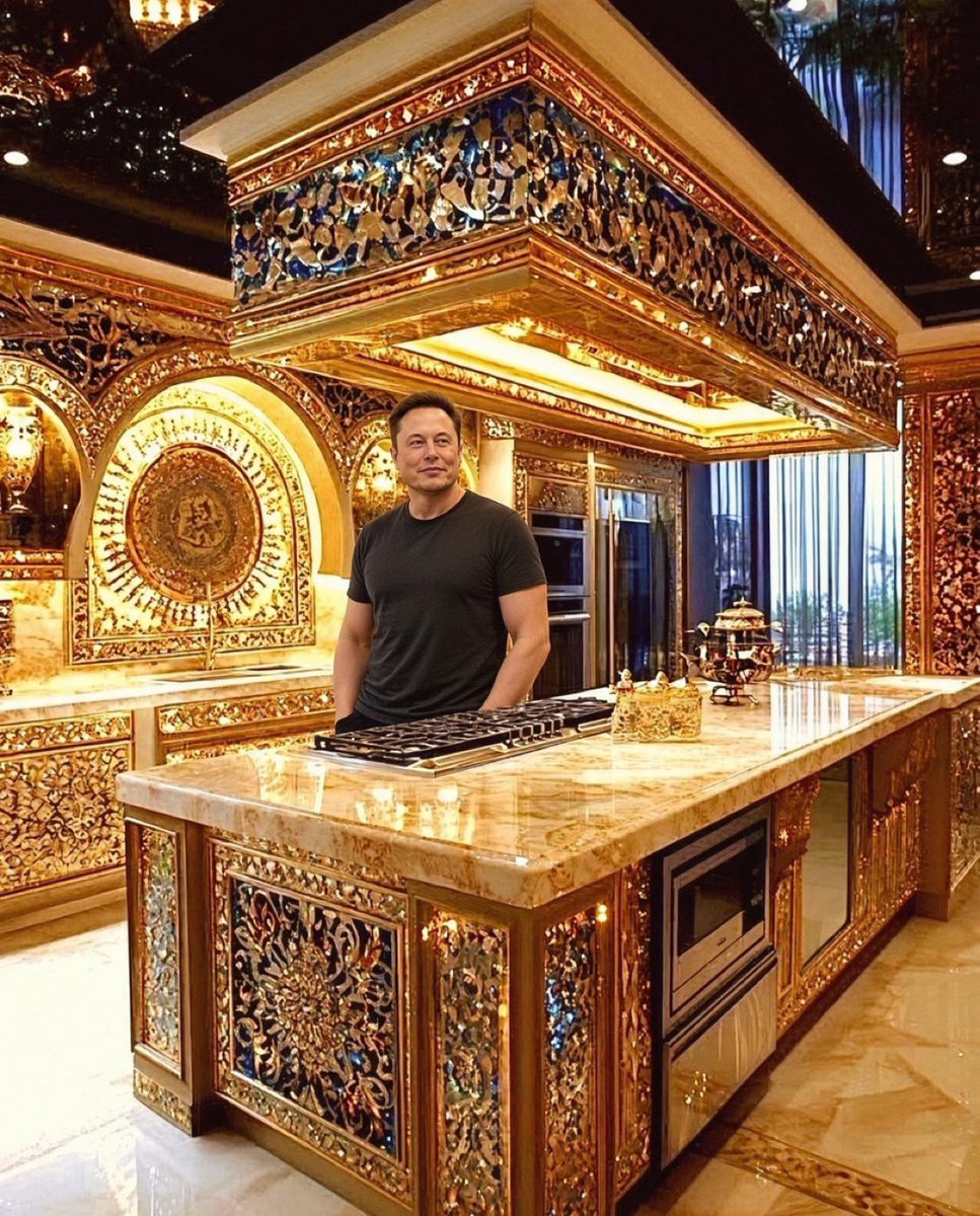CEOOFTESLAcwe's tweet photo. How do you feel about this kitchen? One word! https://t.co/LrBKJZvlT4