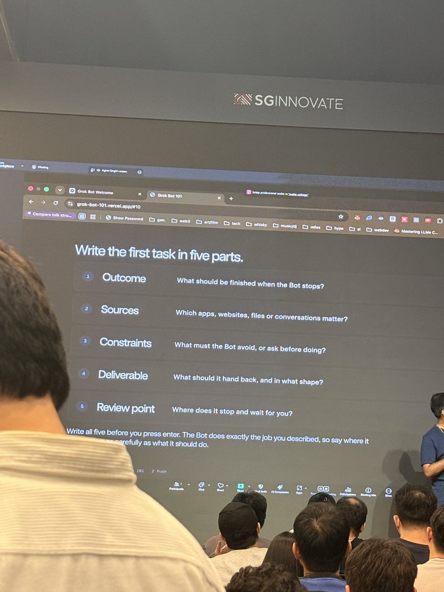 ktzyy_'s tweet photo. Key page I took - but TLDR create a first Chief of Staff bot who can act as your butler

get your bots to specialize in specific tasks to save on tokens

use the guidelines below to design guardrails for how you want each bot to operate 

And it basically unlocks many things you can do since GrokBot can do anything a human could on a computer :)