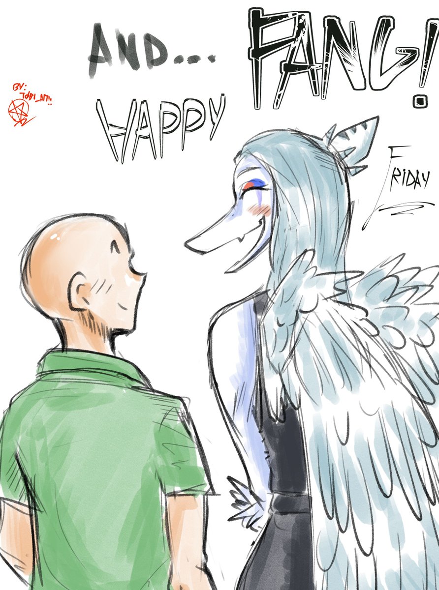 Hakari_Nijimura's tweet photo. Fang and anon💖
Happy fang friday 
#snootgame #snootgameart #fanart #snootgamefanart #art #doodle https://t.co/XULi3bBGkS