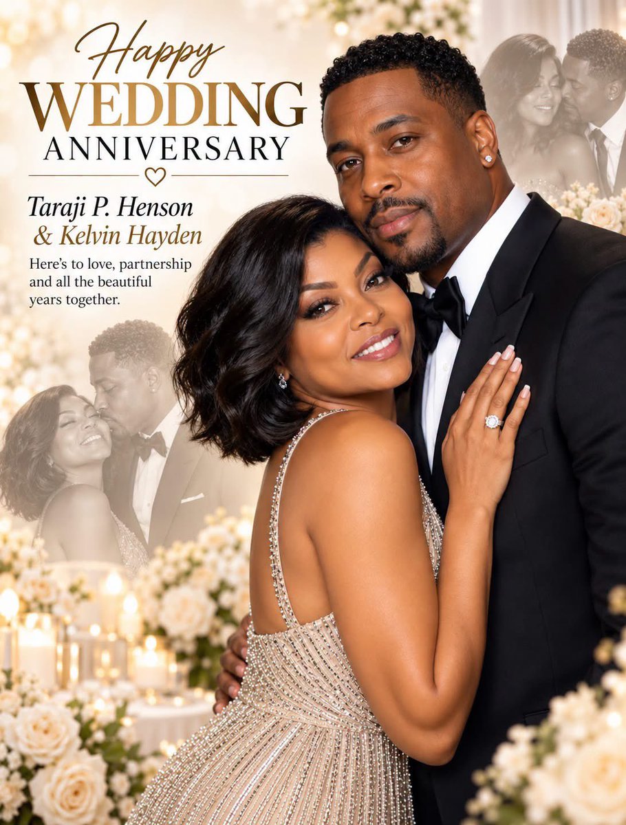 charlesmore25's tweet photo. Happy Wedding Anniversary, Taraji P. Henson and Kelvin Hayden ❤️ https://t.co/6hYQLCrg7q