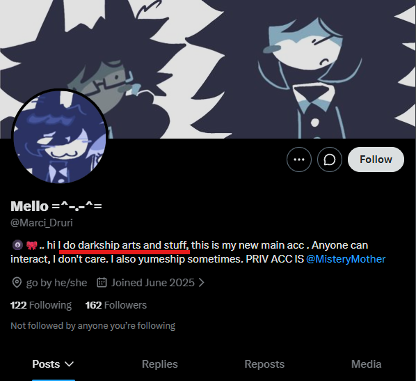 _Alice__FPE_'s tweet photo. I feel it's about time I make a post on this user, because- I have something I need to say to the fandom.

You can call them out on their darkship arts all you want. I get it, I'd do it too.

But, by that same token, they have it IN THEIR BIO that they make those arts.

[1/4] https://t.co/2ksBrGEYun