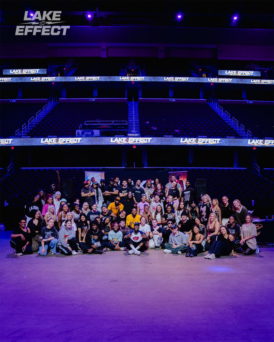 CavsLakeEffect's tweet photo. LET’S GO LAKE EFFECT PRE-AUDITION WORKSHOP!!! 

Huge shoutout to JBLAZE for an INSANE night and thanks to ALL who showed out tonight. WOW🔥

#LetEmKnow https://t.co/GCNSZvMeY1