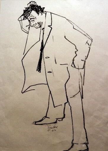 TheVallyD's tweet photo. Peter Falk as Lieutenant Columbo, as drawn by Peter Falk https://t.co/8xDpf4eSl6