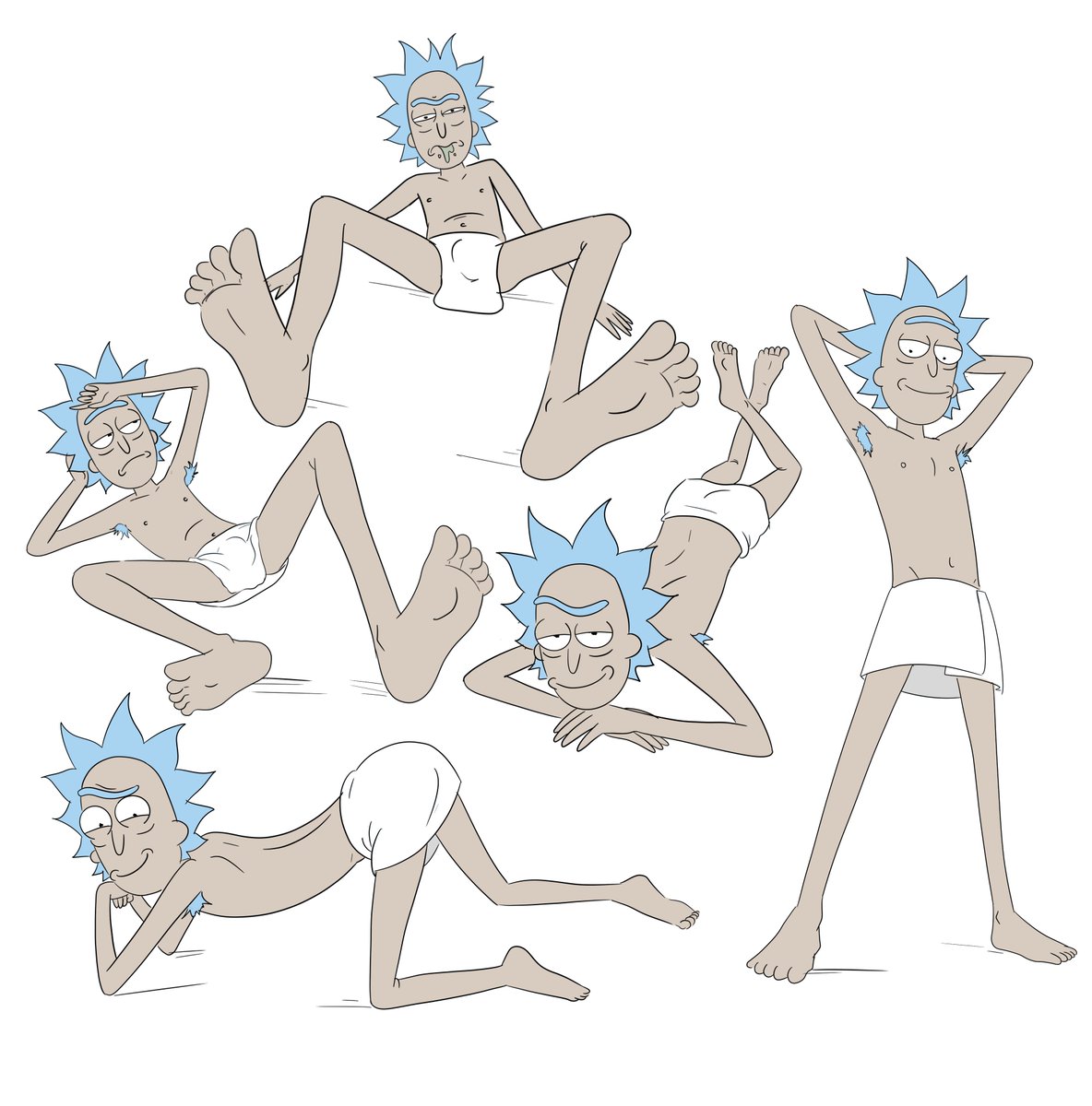 ctrlcofctrlc's tweet photo. Just a completely normal collection of Rick poses https://t.co/L9t2kQMVKz