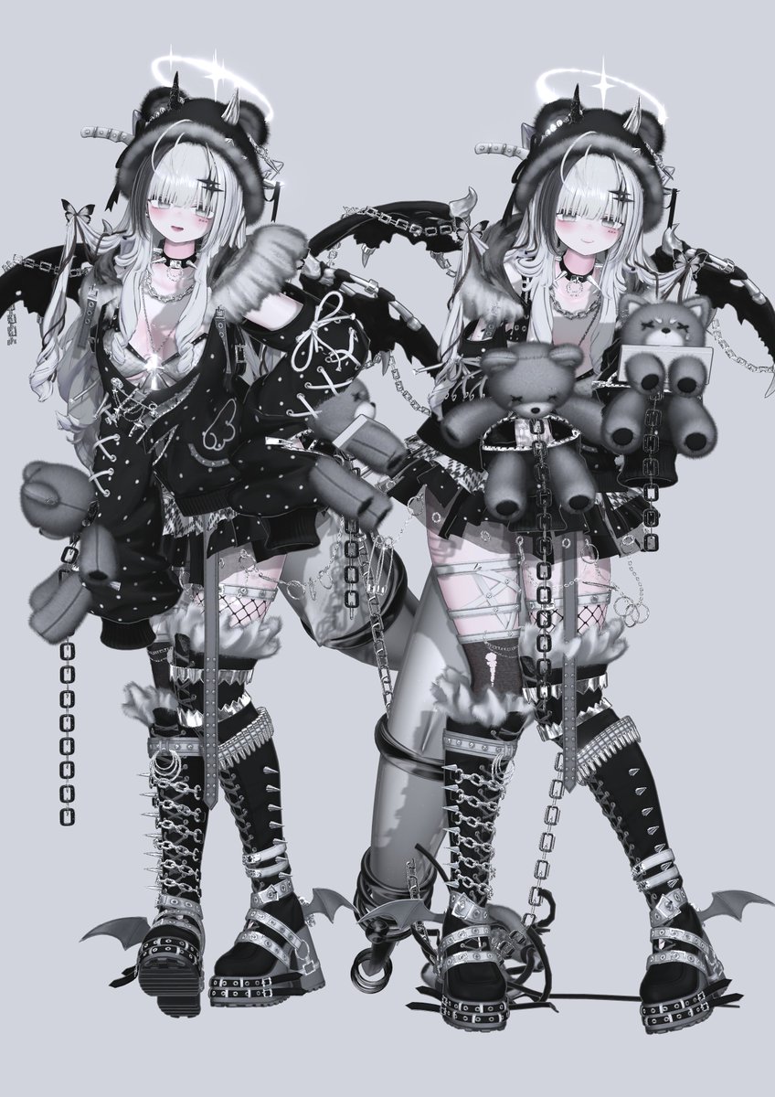 Takahasi3535's tweet photo. デビル風のこの服めっちゃかわいい‼🦈
#Rurune3D #Sinicat3 https://t.co/b3IdqBC4UL