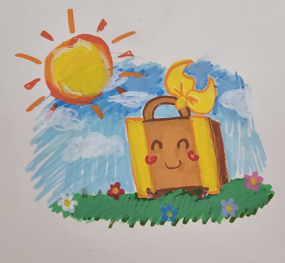 Knifecaseluv's tweet photo. First time using acrylic markers or like any paint guh,,, 
#osc https://t.co/YVygrochol