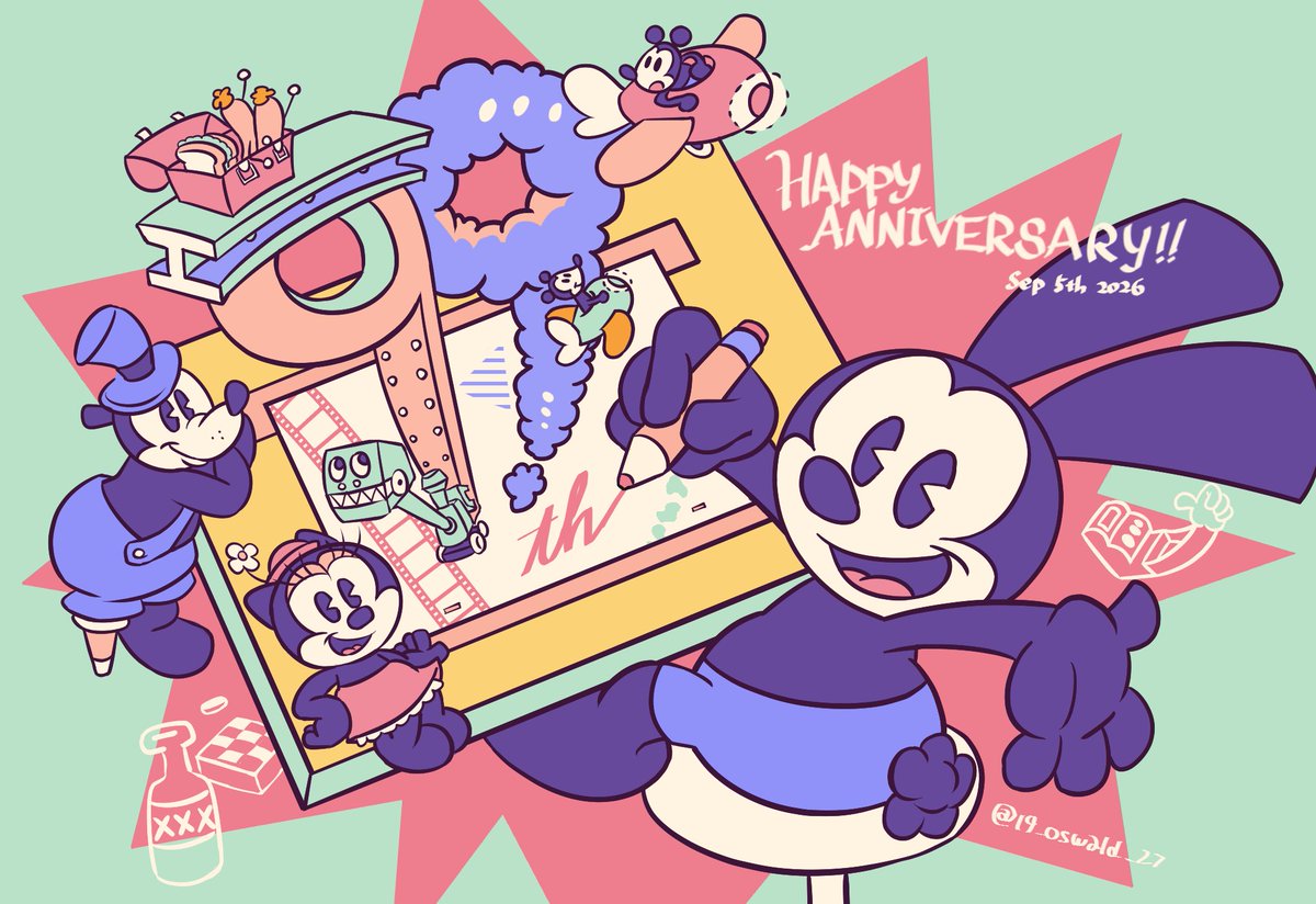 19_oswald_27's tweet photo. 99周年おめでとう🎉
#オズワルドスクリーンデビュー #オズワルド生誕祭 #oswaldtheluckyrabbit https://t.co/pjXq3DSoAa