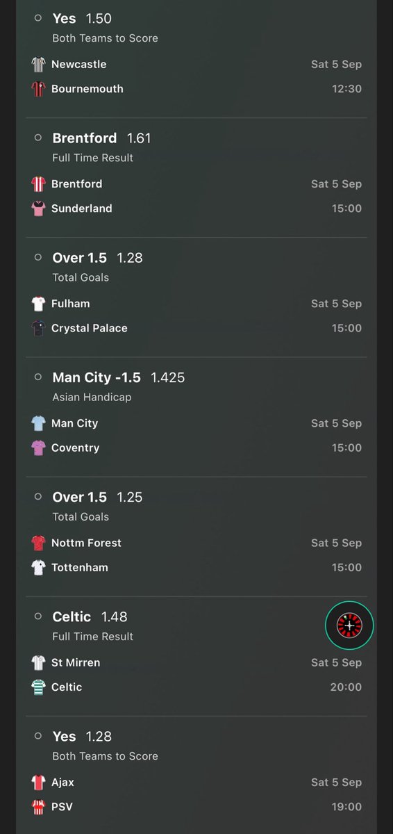 FredoTipping's tweet photo. Saturday Football Acca⚽️

✅ 10.55 odds https://t.co/MknmJSldMj