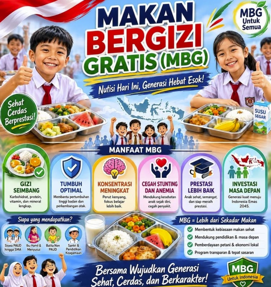 samsamdrf's tweet photo. Program Makan Bergizi Gratis tidak hanya menjamin kecukupan gizi anak-anak, tapi juga berkontribusi mencetak generasi unggul menuju Indonesia Emas 2045. #mbg https://t.co/Ig7sJhyd2l
