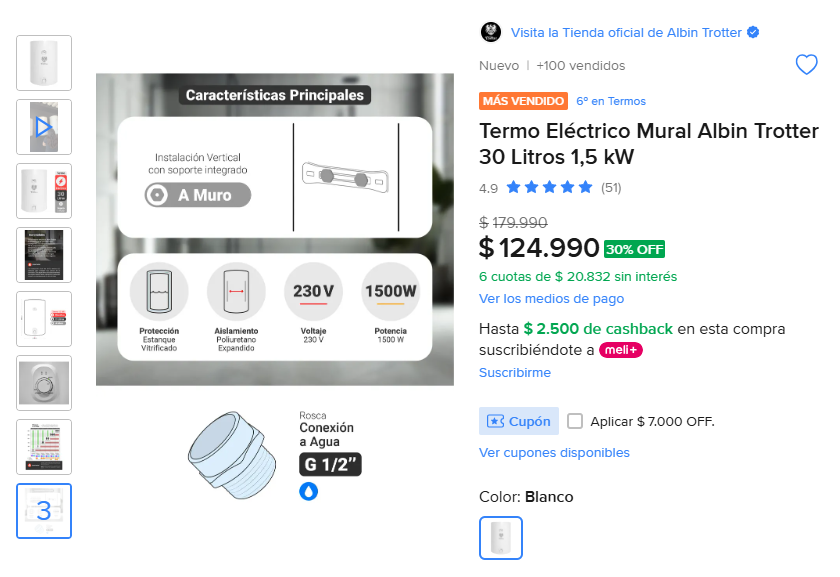 TodoCalefon1's tweet photo. 🔥💧 Termo Eléctrico Mural Albin Trotter 30 Litros 1,5 kW, Buscar ID de producto en Mercado Libre: 👉 ZHHFCD-3BAL, ver más: 👉 https://t.co/7P97GAMpzd 
#termo  Camilo Escalona  PlanPerfectoCHV  Antártica  Partido Socialista  Unidad Popular  Estado de Chile  Informados  Villarrica https://t.co/Ku49DZ0Bg3