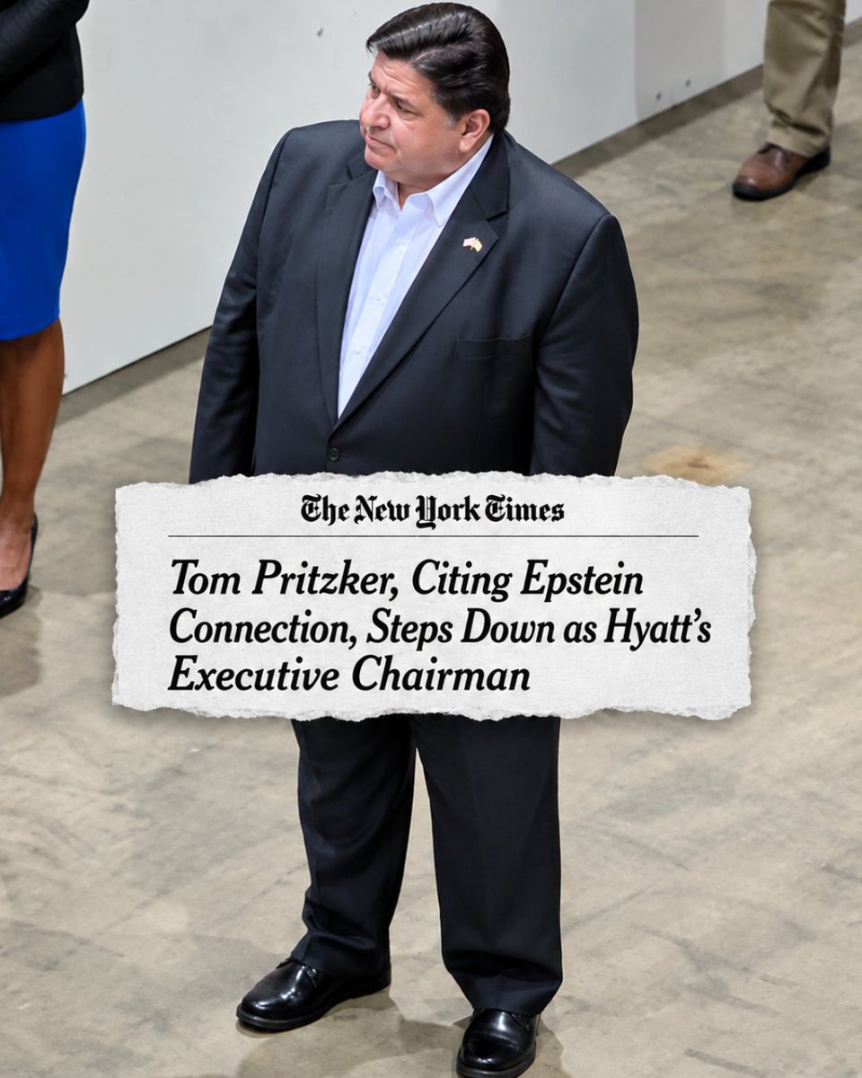 DarrenBaileyIL's tweet photo. Why was Jeffrey Epstein getting executive hookups and placed on the VIP "Friends &amp; Family" list at Hyatt—the Pritzker family business?

What did Epstein do to earn "family" treatment, JB? https://t.co/l2WpVg0lPP