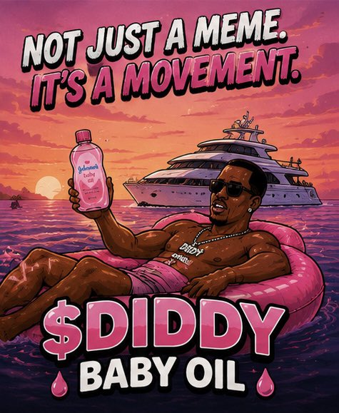 DiddyonRH's tweet photo. Everyone is chasing the next narrative, while we’re over here building the party. 🥂
Lubed up, Unbothered, and Extremely liquid.

$DIDDY https://t.co/1b6yOLubwA