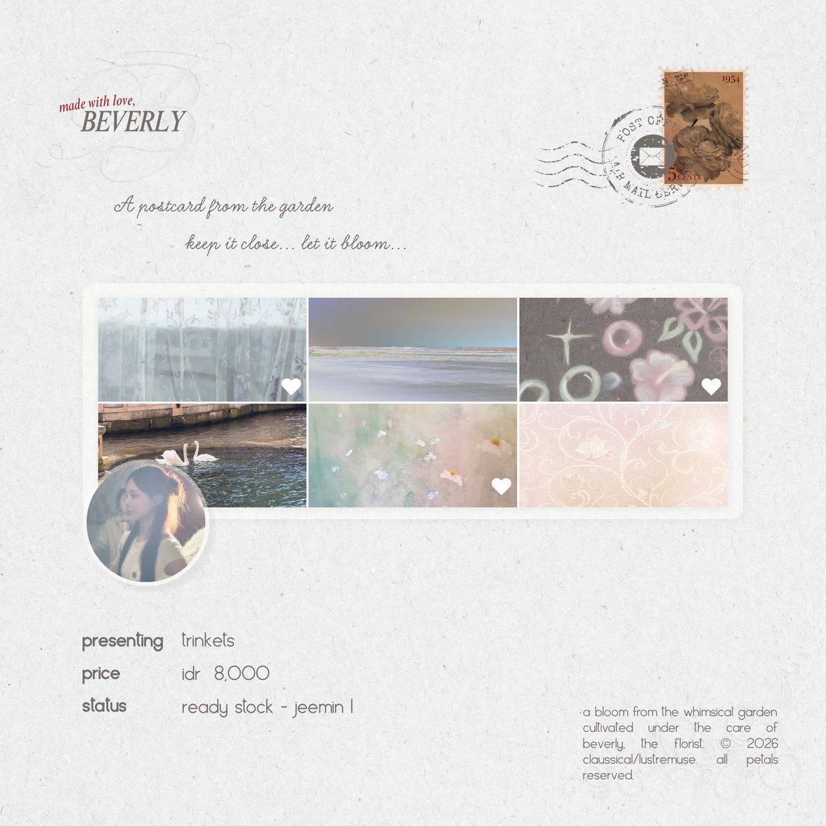 claussical's tweet photo. any interaction would be appreciated, thank you! 

now available in stock, ready to go trinkets layout featuring bang jeemin and jeong saebi izna. just knock on my dms and bring these beauties home! ♡

xo, #bealanja https://t.co/q8y1f8eAW5
