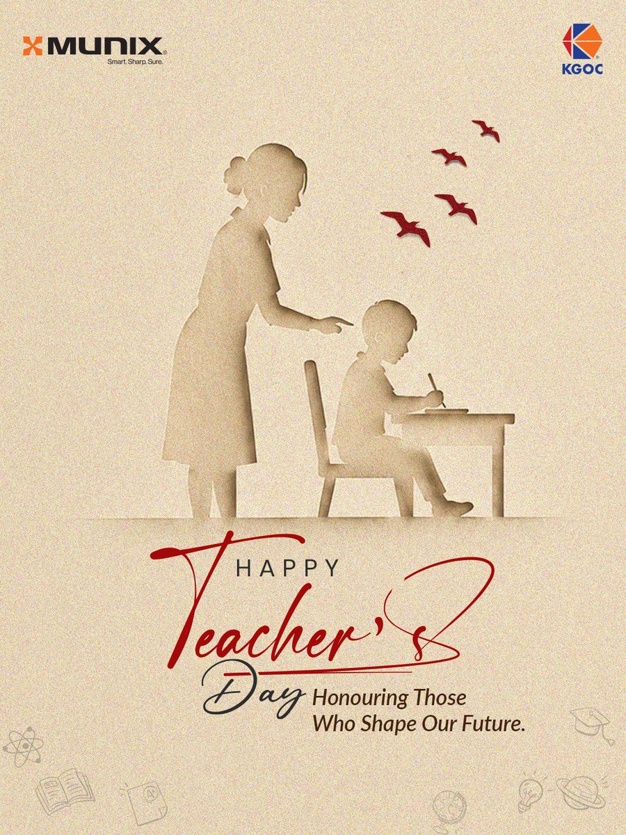MunixKGOC's tweet photo. Behind every bright future is someone who chose to guide it.

This Teacher’s Day, Munix celebrates the mentors who turn lessons into values, questions into curiosity, and young minds into tomorrow’s possibilities.

To every teacher who inspires, guides and shapes a better future, thank you.

#HappyTeachersDay #Munix #KGOC #TeachersDay #ShapingTheFuture