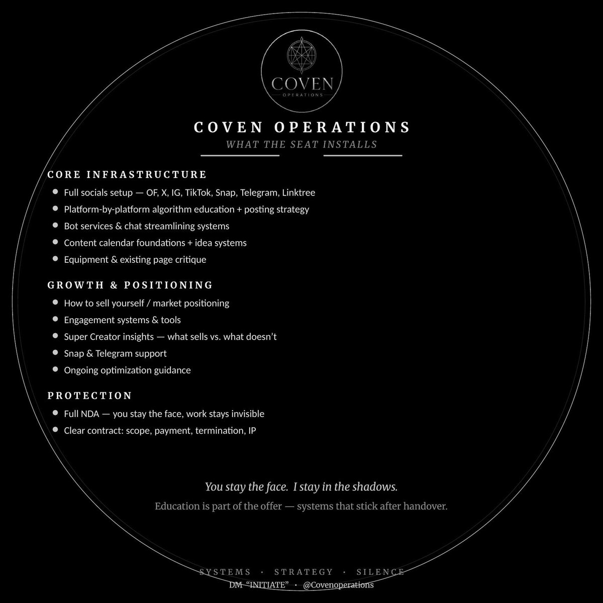 Covenoperations's tweet photo. What actually gets installed. You stay the face. I stay in the shadows. https://t.co/ec5pDDJvAM