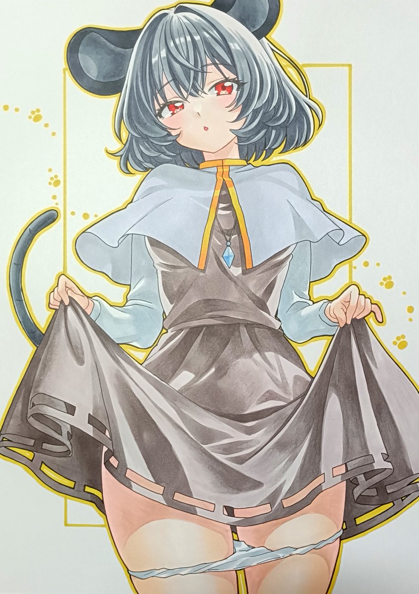 4848kelp's tweet photo. 🐭ナズーリンちゃん…🩵
#東方Project #アナログイラスト #コピック https://t.co/VxDTZj7dkK