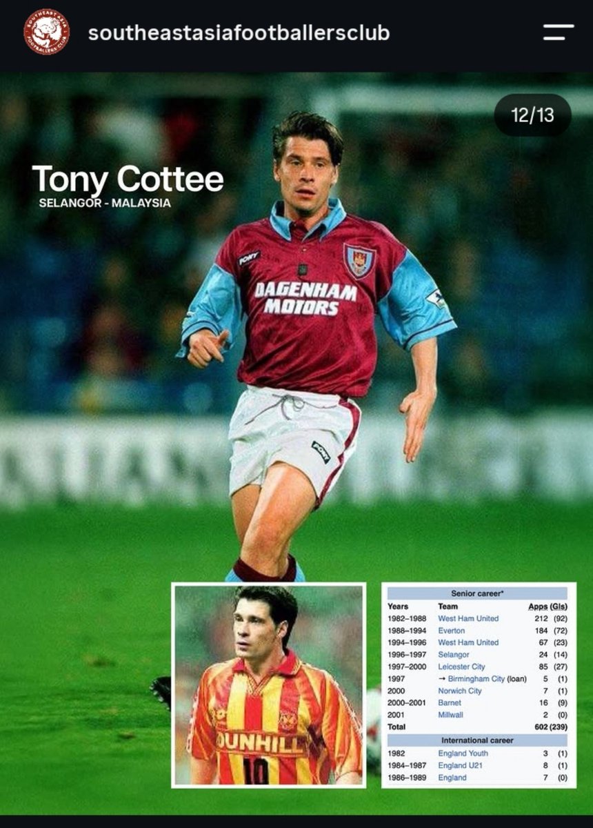 rajjjjjj69's tweet photo. When it comes to Transfer this two are actually the biggest in Malaysia League history 

Selangor signed Cottee straight from Prem  club and he went back to another prem club after his transfer in Selangor 

He went on to win league cup with them and  scored 13 in 99/20(prem) https://t.co/hWOJRgfglA