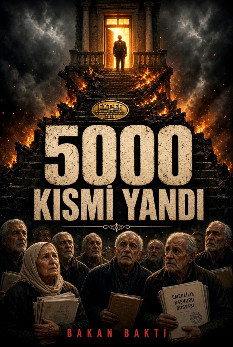 ArzuLastikci's tweet photo. EYT
👇
#5000KısmiYandıBakanBaktı

Bir umutla beklediler,
Bir sözle kandırıldılar,
Bir kararla yok sayıldılar.

Bugün;
Hayatları belirsizlikte,
Gelecekleri beklemede,
Hakları hâlâ masada!

5000 Kısmi yandı, Bakan baktı.

#EmekliBattıHükümetBaktı
@RTErdogan
@isikhanvedat https://t.co/FrE1RG1O0H