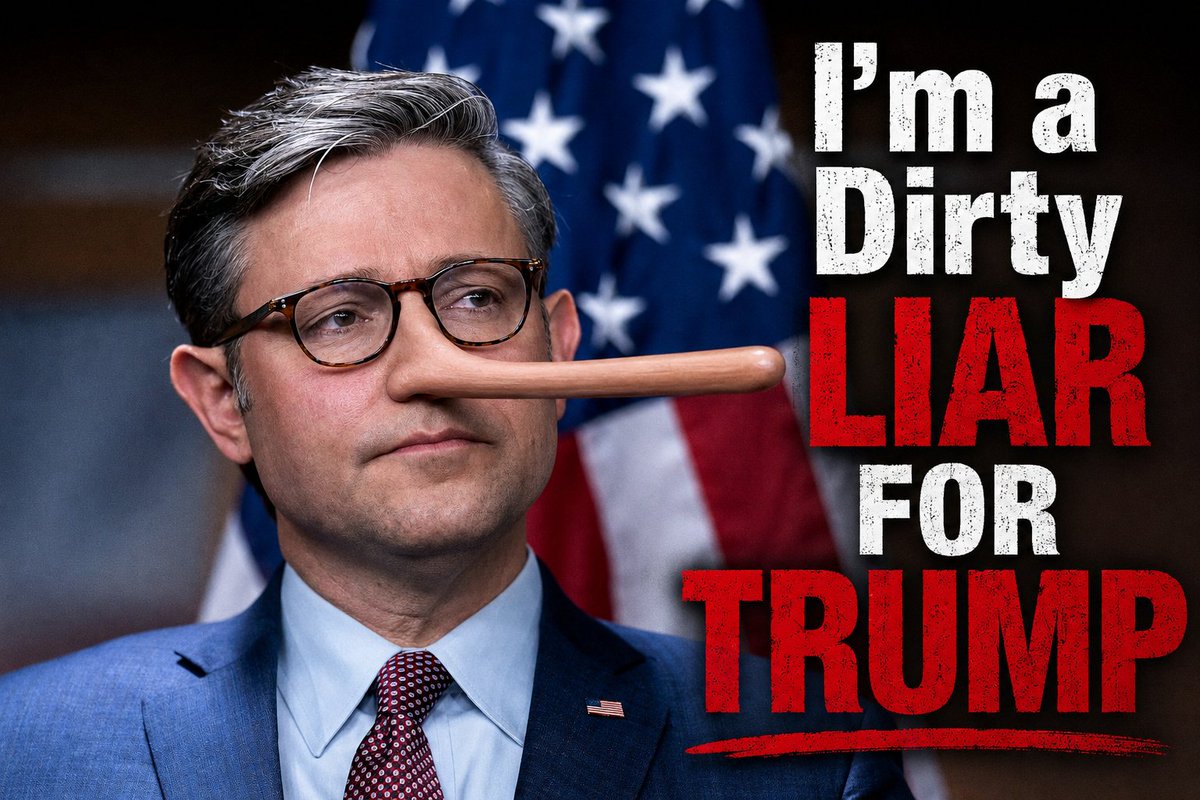 RWestheim's tweet photo. @SpeakerJohnson LIAR LIAR https://t.co/twF1IHmrXr