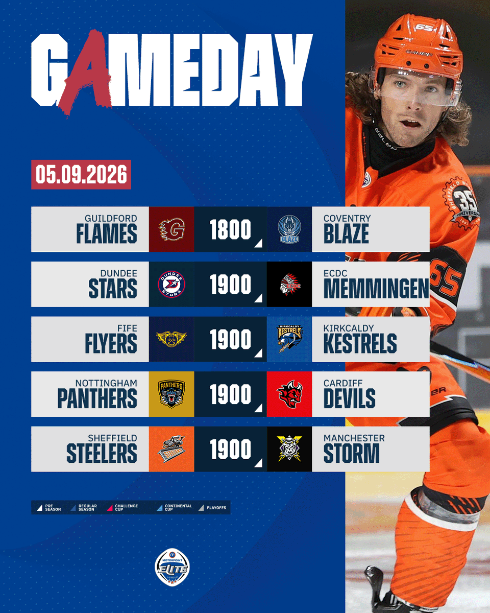 officialEIHL's tweet photo. Gameday! | #EIHL 

The final Saturday of pre-season is here! https://t.co/B6rbps5Dxb