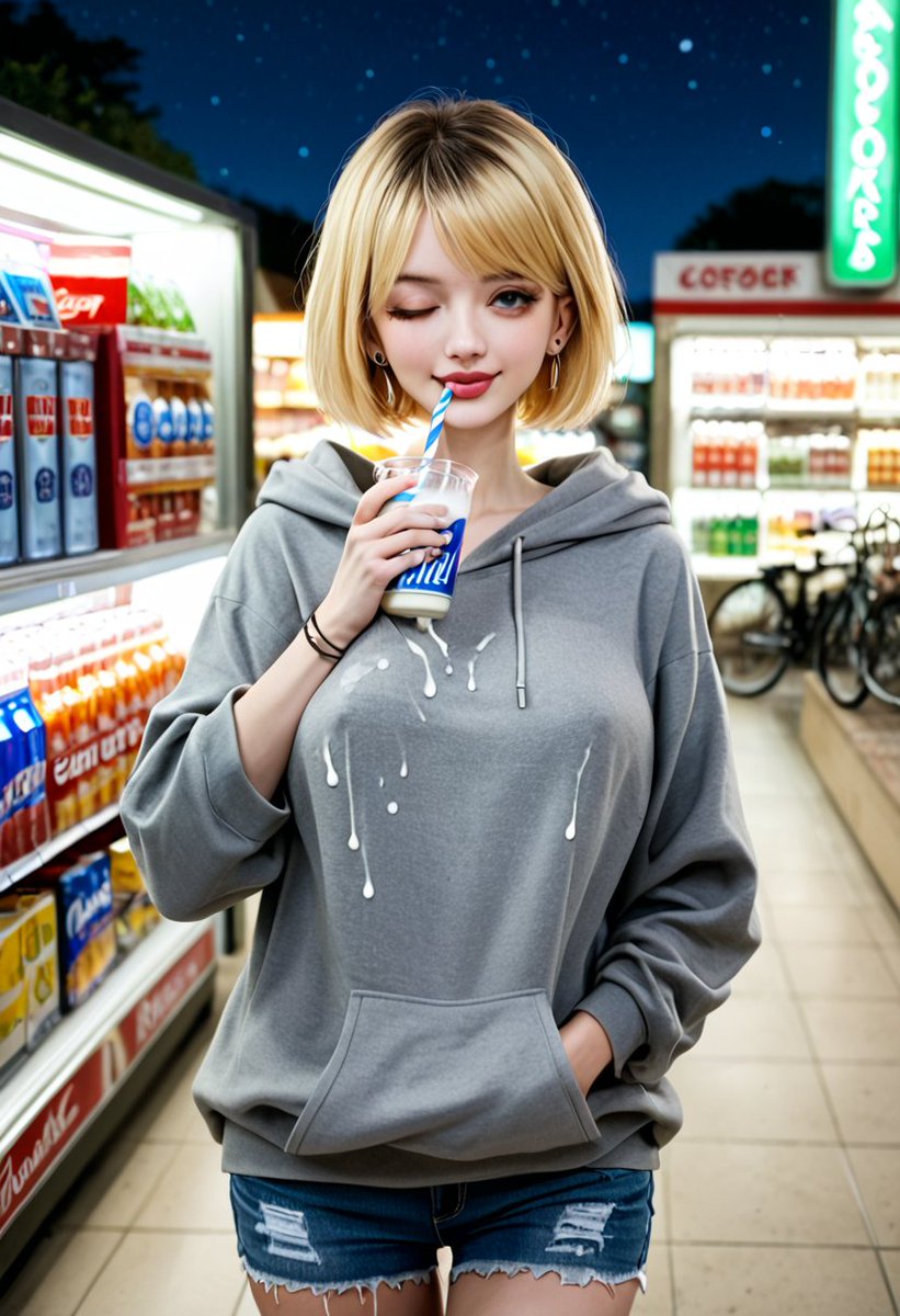 bonyuopa's tweet photo. 母乳が止まらなくてパーカーがびしょびしょしちゃった…💦 夜のコンビニでこっそり確認しちゃう儚さがたまらないの 💕 続きはサイトで
#AIイラスト #母乳 #授乳 #おっぱい
https://t.co/GVjAQ8qRPr https://t.co/qJmBEBvdoY