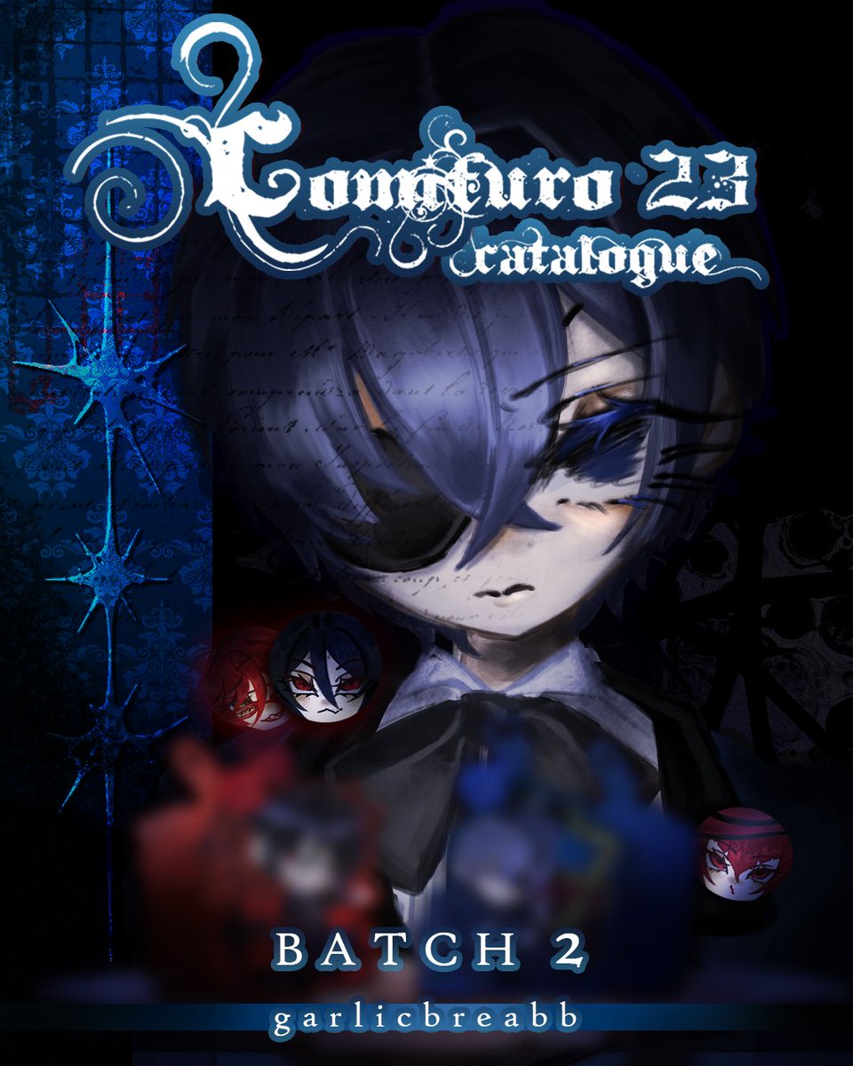 garlicbreabb's tweet photo. [💜&amp;🔁] garlicbreabb's #CF23 Batch 2 PO is now open!

🗓️PO Period: 5 - 15 September 2026
📌Pickup : Both Days and Mail Order
💜Black Butler, Twisted Wonderland, Ib

PO &amp; Mail Order Link: https://t.co/l8GjBGH0OP

[1/2]
#CF23Catalogue #Comifuro23 https://t.co/Gxa4NXecBO
