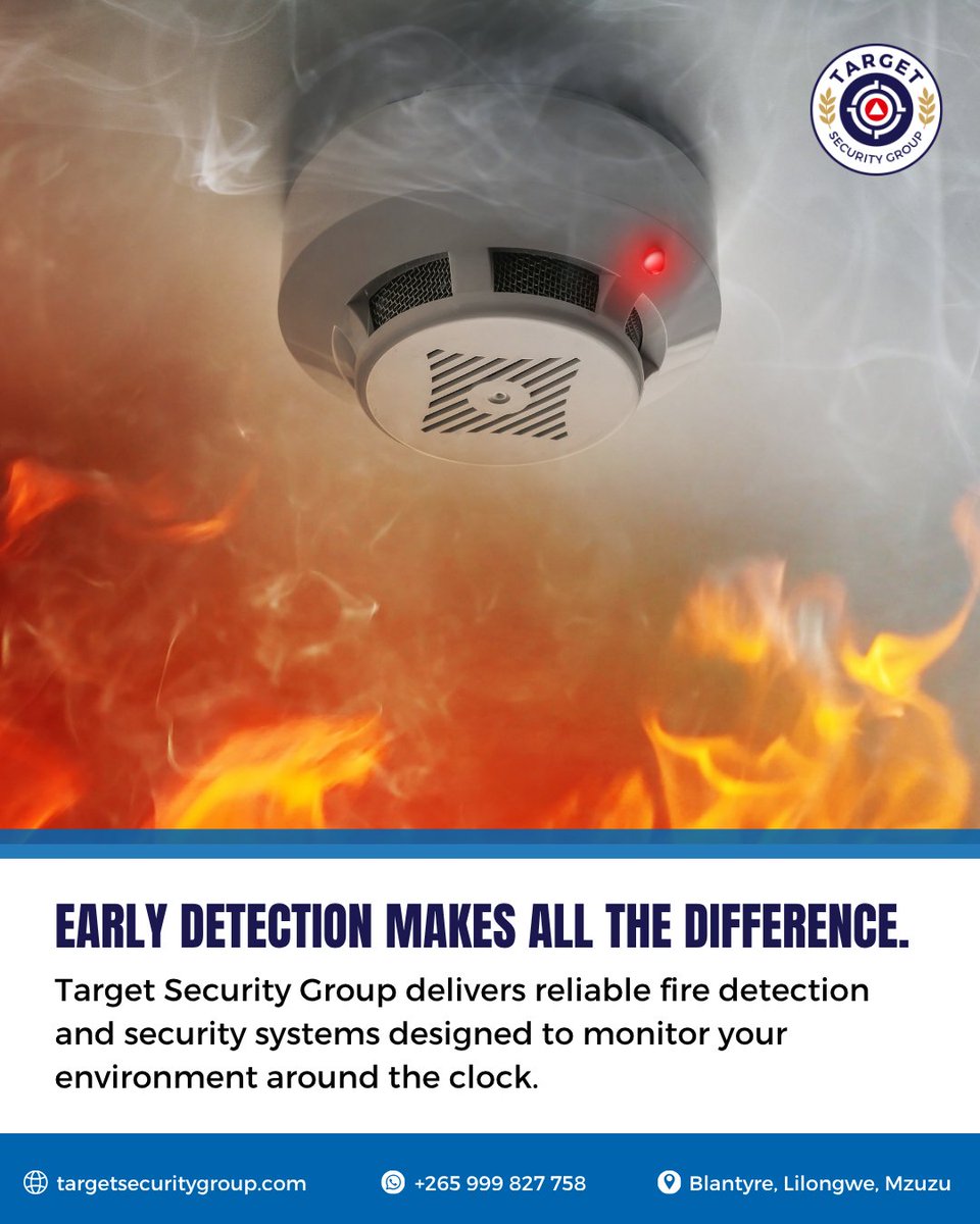 tsgmal_'s tweet photo. 🚨 Peace of mind starts with smart protection.🛡️

Protect your home, office, or commercial property with reliable fire detection and security solutions from Target Security Group.

#FireSafety #SecuritySolutions 

🌐Visit: https://t.co/KAIM5rzIbV
 📲WhatsApp: +265 999 827 758 https://t.co/Qp943RIMCA