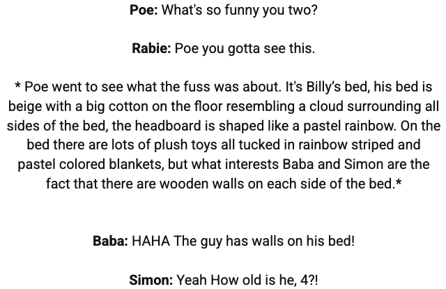 starqueen112020's tweet photo. Total Headcanon that Billy has wooden walls on each of his bed! Anyway here's the story! #nightmarecritters #smilingcritters #daydreamcritters #crossovercritters #babachops #simonsmoke #poe #rabiebaby #fairycorn #selfinsert #billyshanks https://t.co/FrdqfVIKod